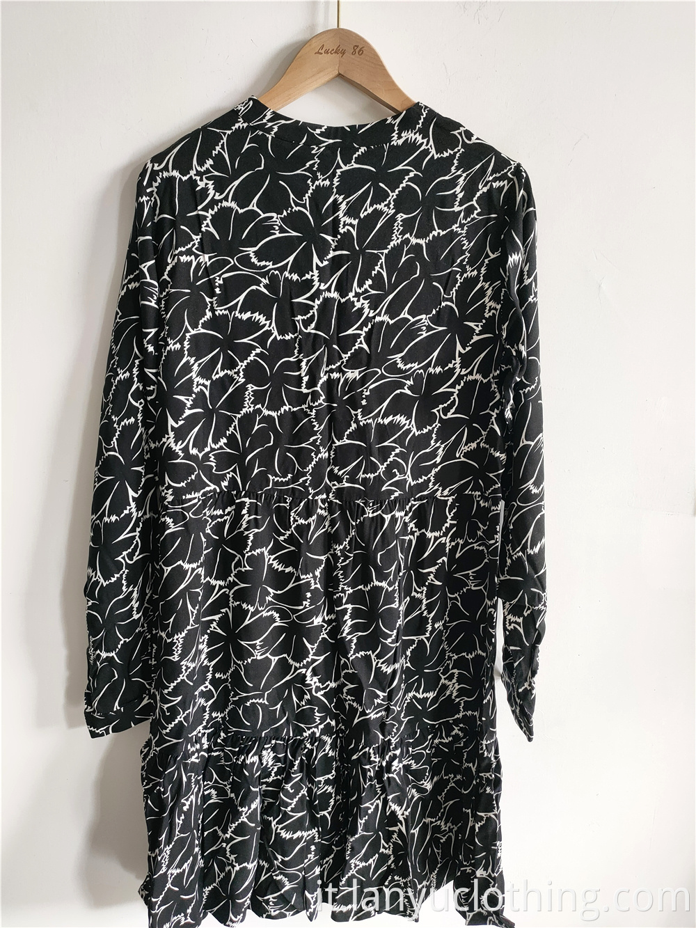 Black Print Dress For Ladies